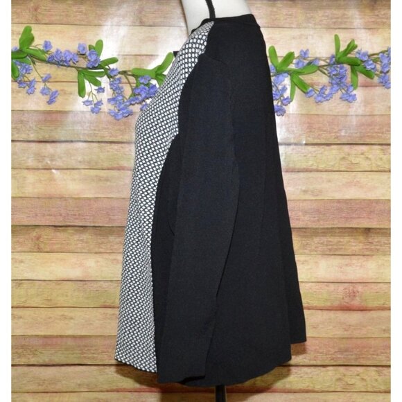 Jones New York Womens Plus 2X Black & White Snap Up Cardigan Sweater Career NICE - Picture 5 of 9